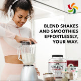 Fantastic Nutrition envase junto a una regla para comparar tamaño