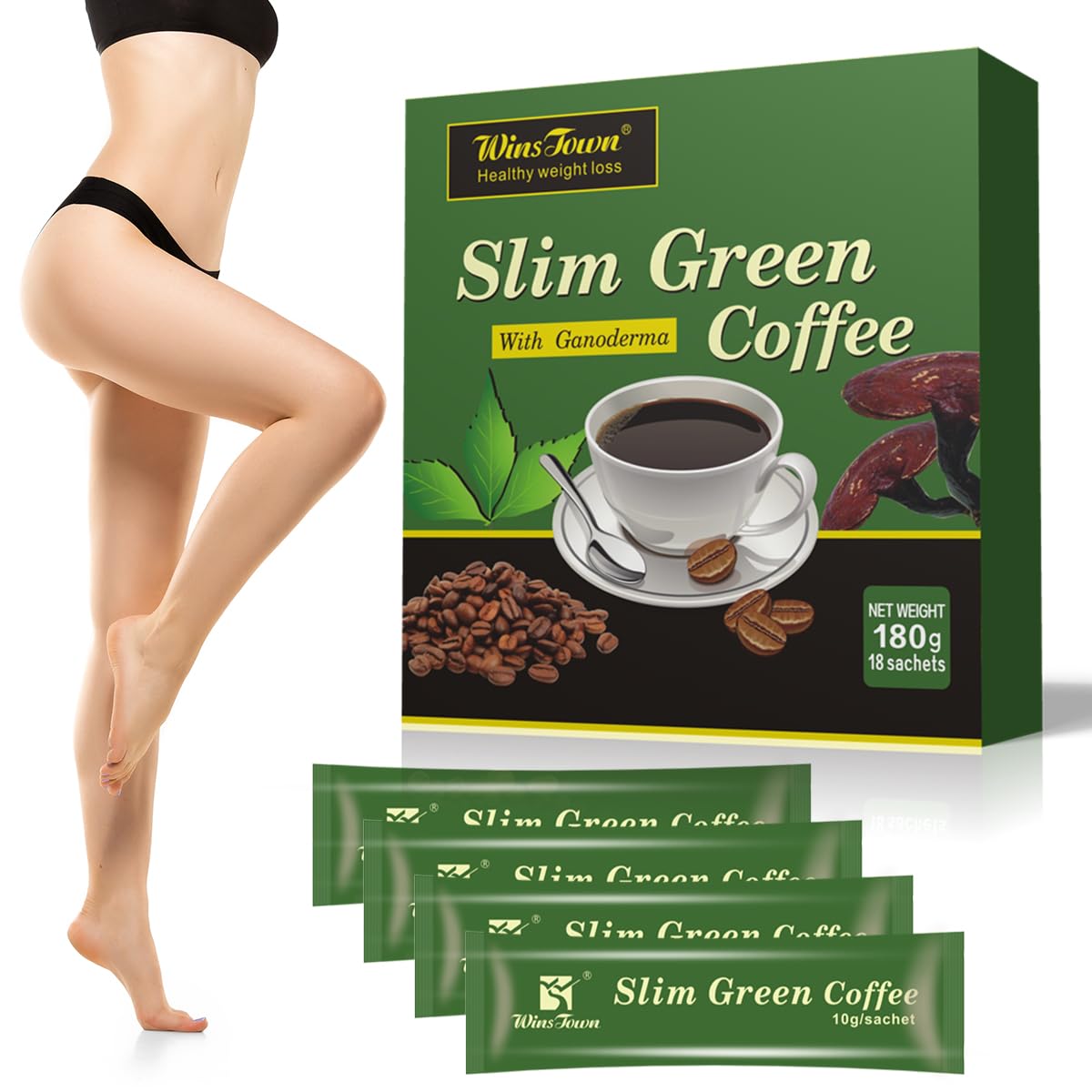FARWIX caja con 18 sobres de café verde, práctico para llevar y usar