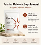 Fascial etiqueta con ingredientes clave para hidratación y elasticidad