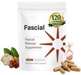 Fascial envase frontal mostrando suplemento y beneficios para movilidad