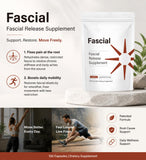 Fascial cápsulas en mano listos para tomar mejorando recuperación