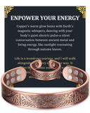 Fashtour pulsera de cobre frontal con diseño Árbol de la Vida y acabado pulido, elegante y resistente