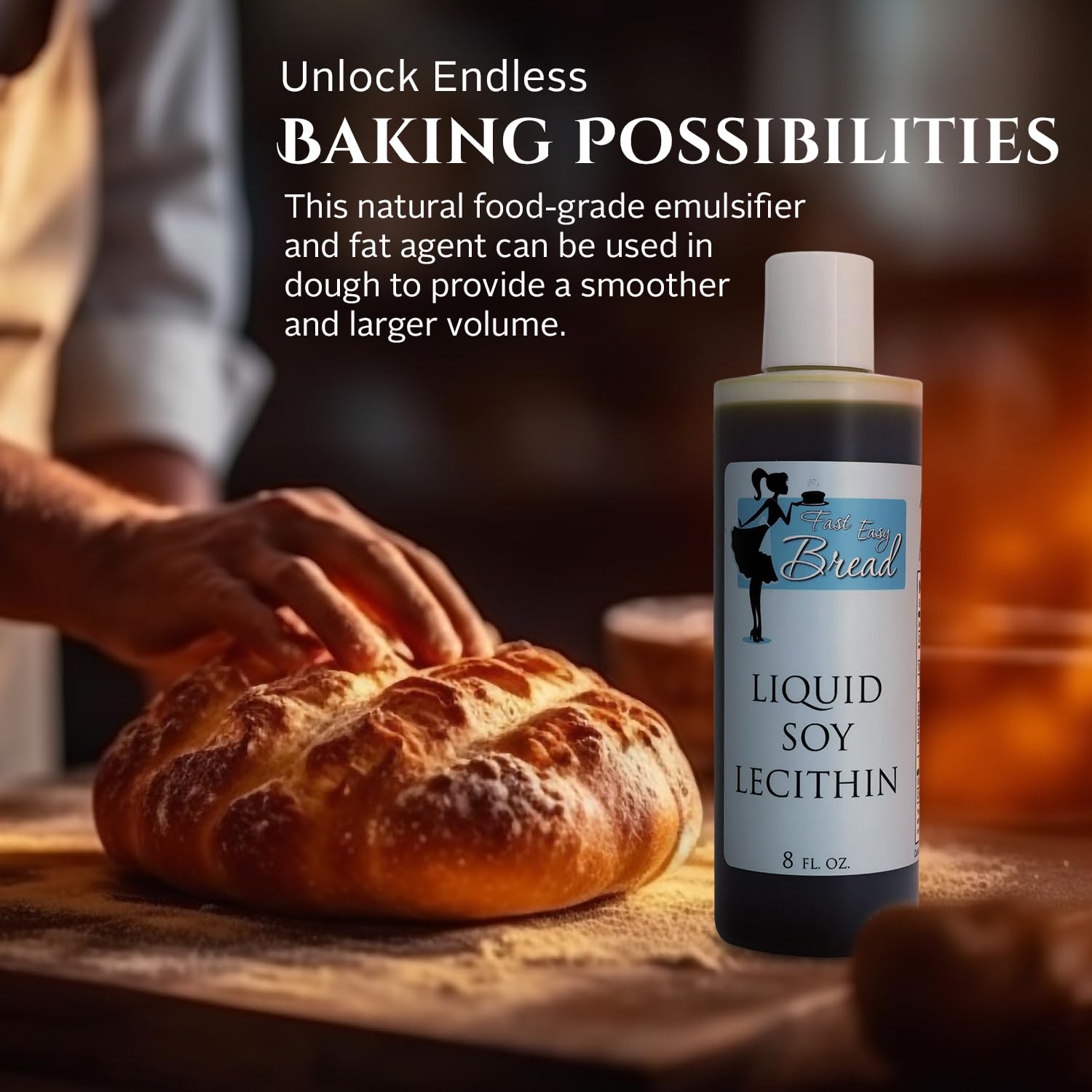 Fast Easy Bread etiqueta cercana mostrando origen natural y sin gluten