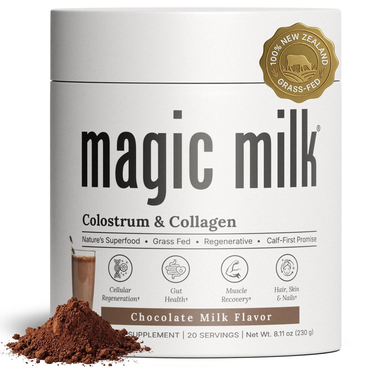 Fasted Athlete envase frontal de Magic Milk mostrando marca y beneficio nutricional
