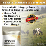 Fasted Athlete PureGold textura del polvo en primer plano conservación de nutrientes