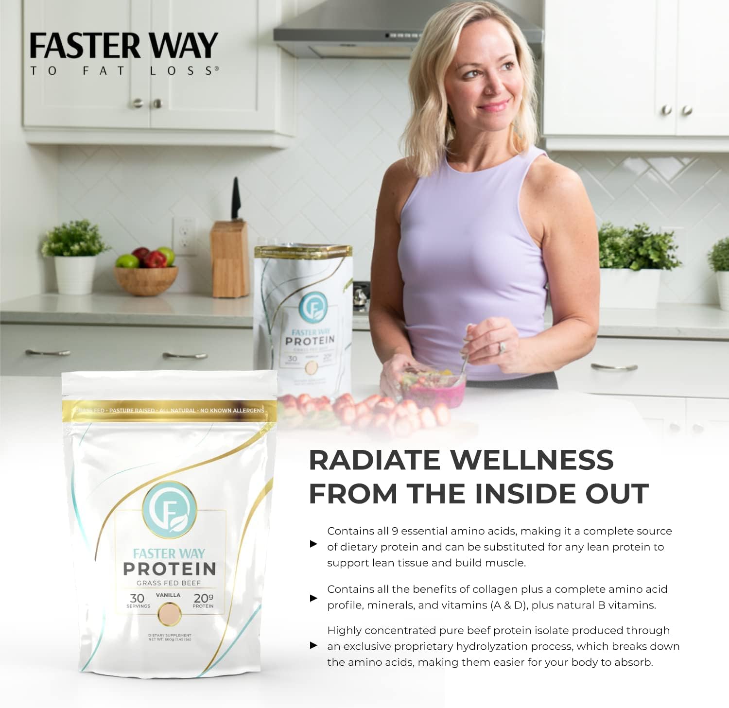 FASTer Way café con HydroBEEF añadido, energía mañanera sin lácteos