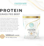 FASTer Way batido HydroBEEF servido, recuperación y sabor a vainilla