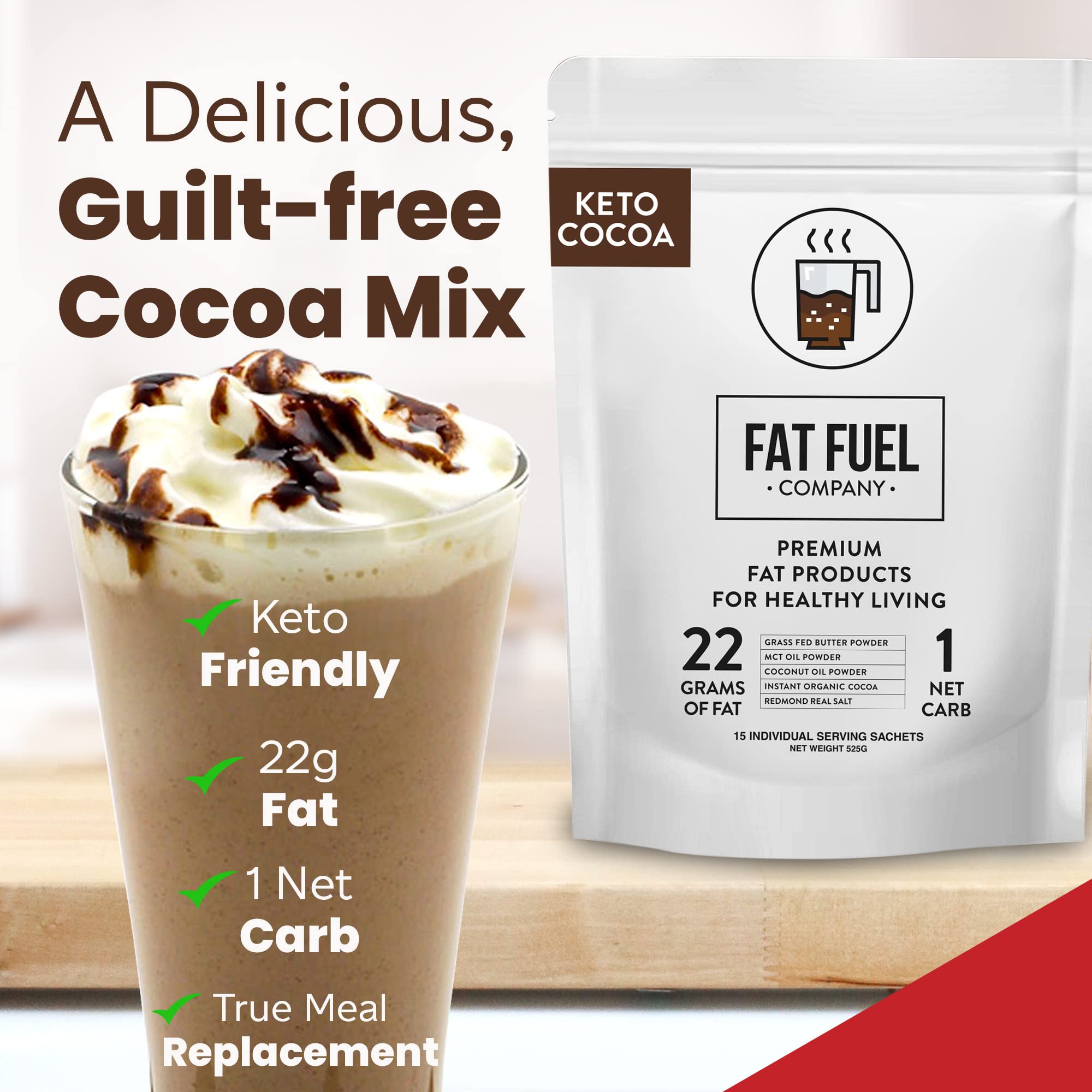 Fat Fuel bebida caliente en taza, reconfortante y baja en carbohidratos