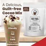 Fat Fuel bebida caliente en taza, reconfortante y baja en carbohidratos