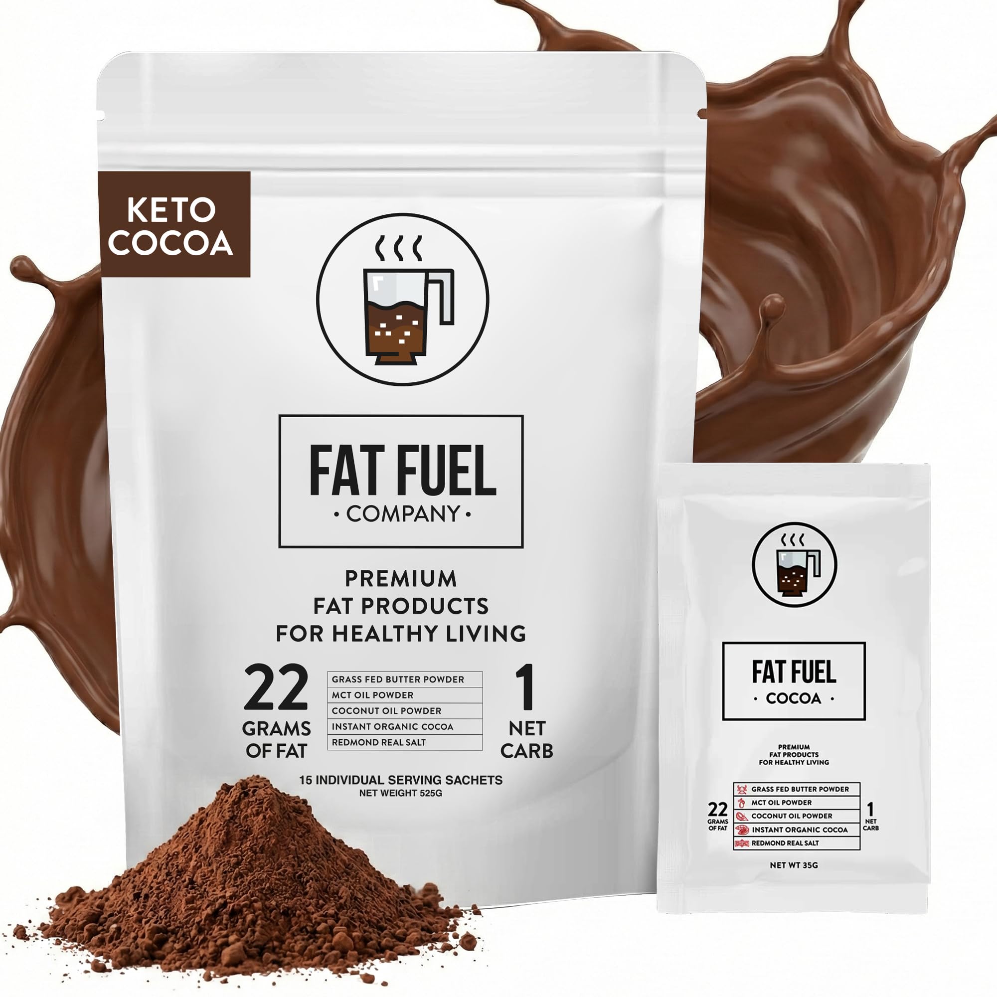 Fat Fuel etiqueta nutricional mostrando grasas, proteínas y carbohidratos