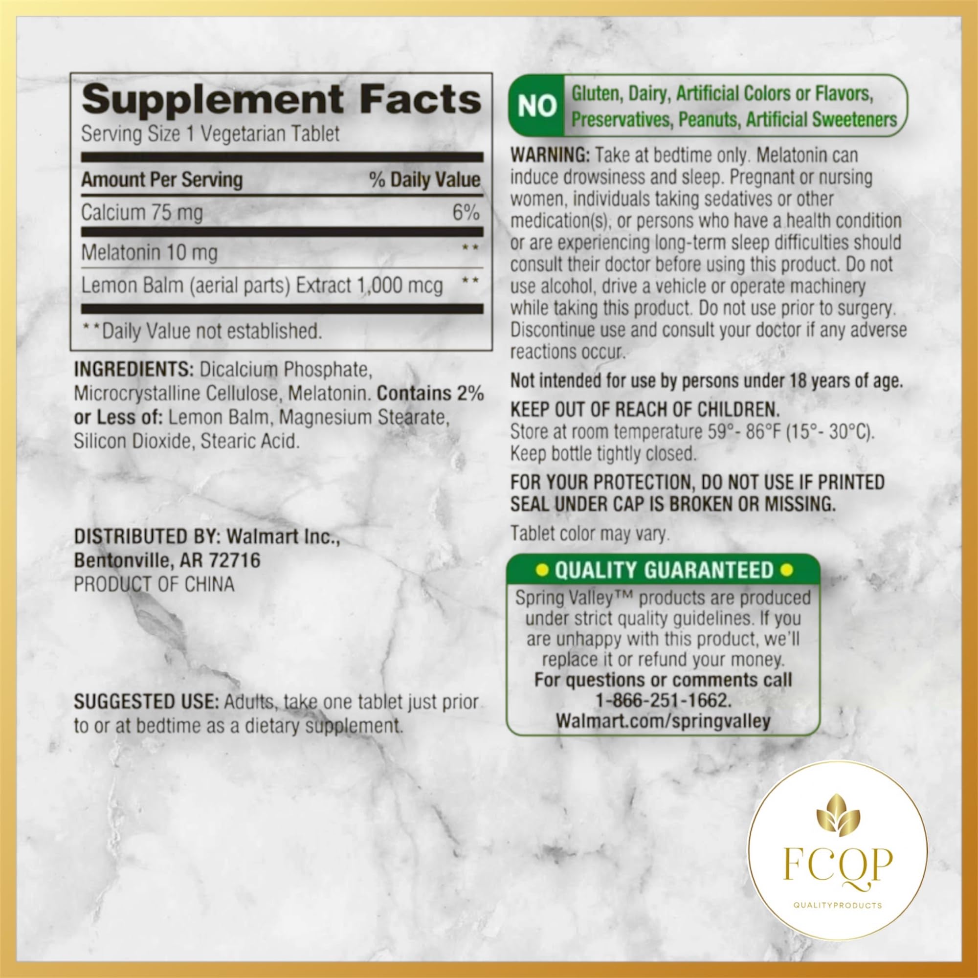 FCQP detalle de etiqueta que muestra ingredientes y beneficios