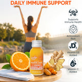 Etiqueta Feeju destacando ingredientes jengibre, cúrcuma y vitaminas
