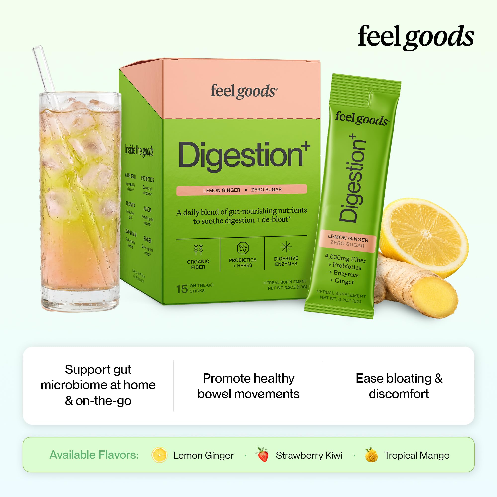 Feel Goods sobres individuales listos para llevar, práctica dosificación