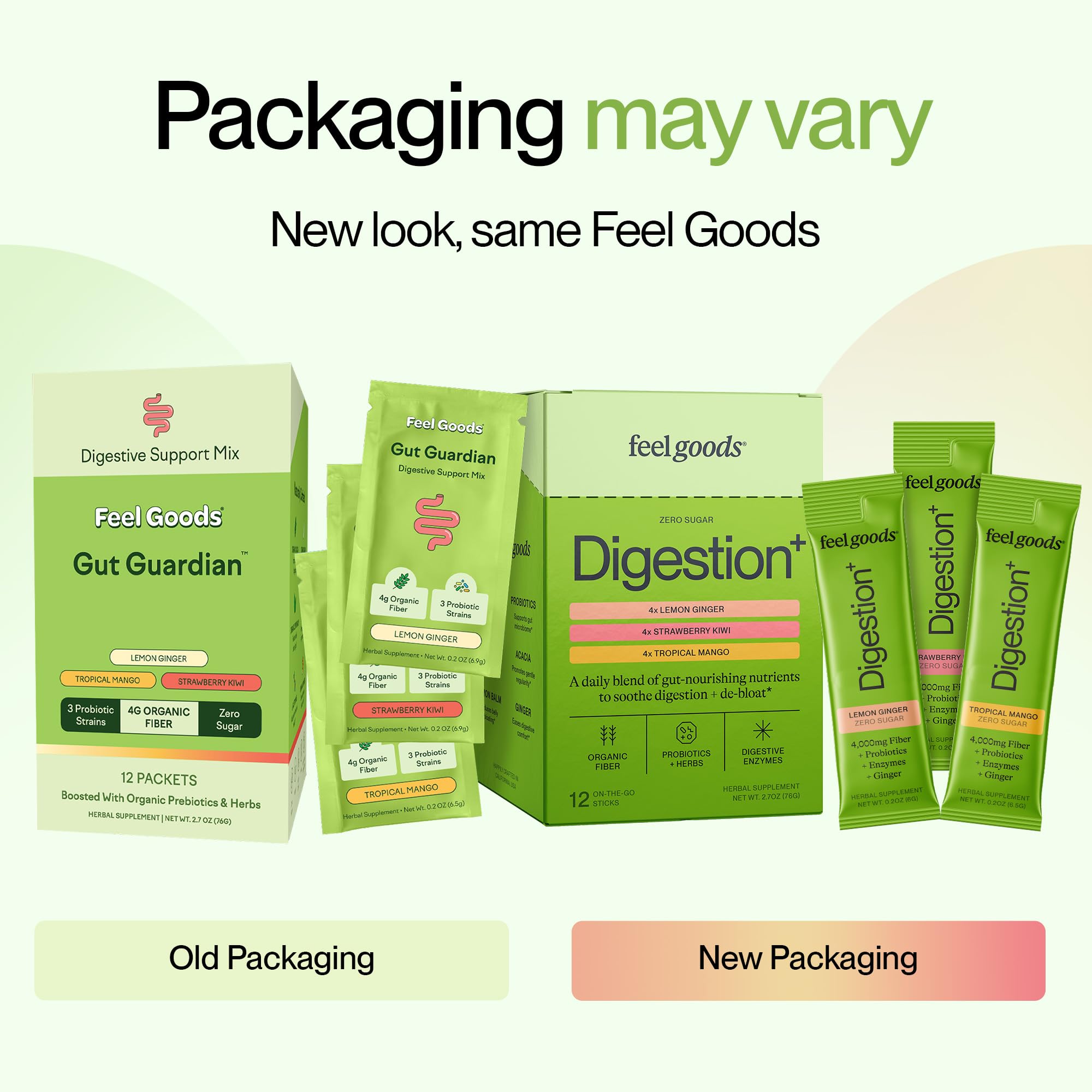 Feel Goods sobre en bolso de viaje, apoyo digestivo sobre la marcha
