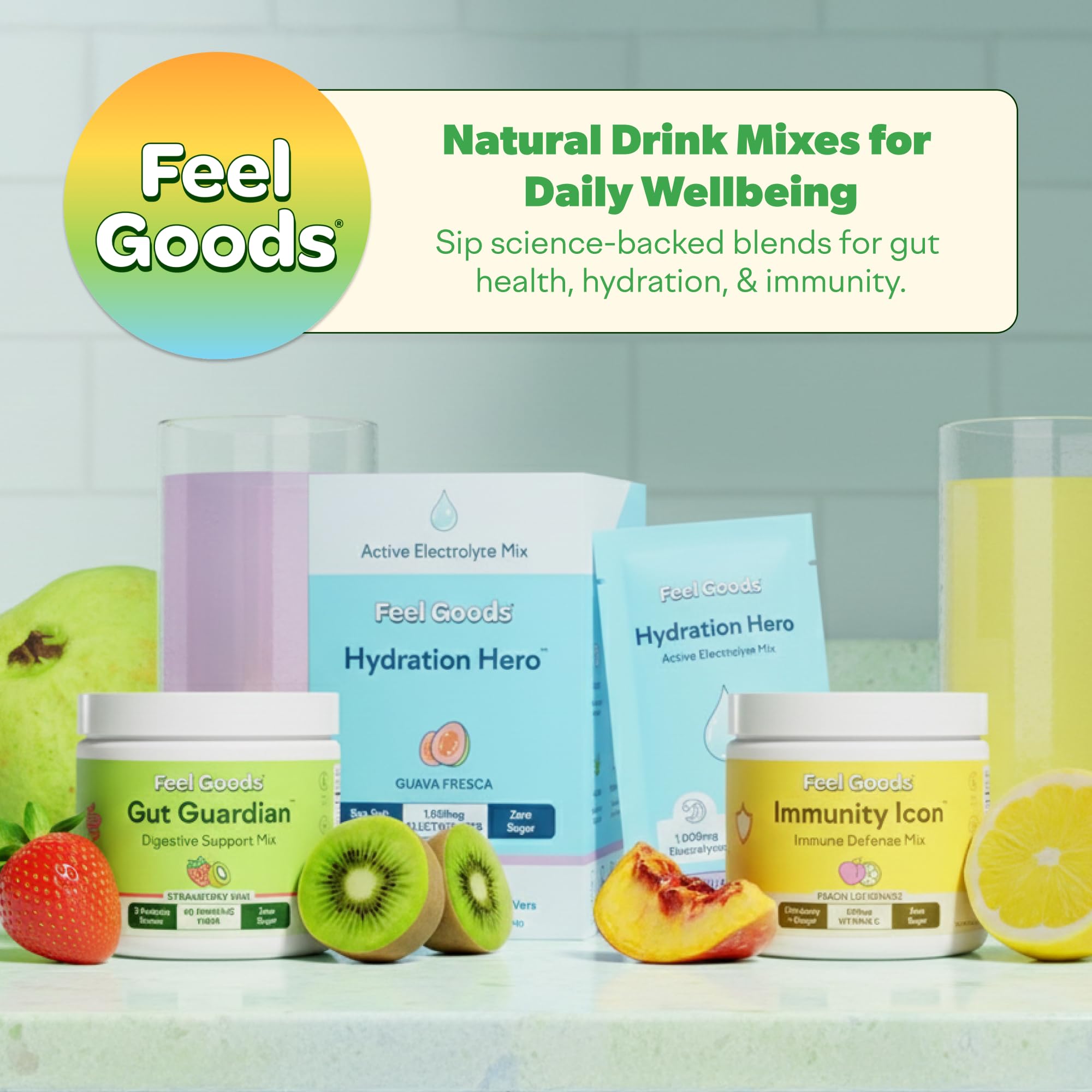 Feel Goods bebida en escenario deportivo para energía y rehidratación