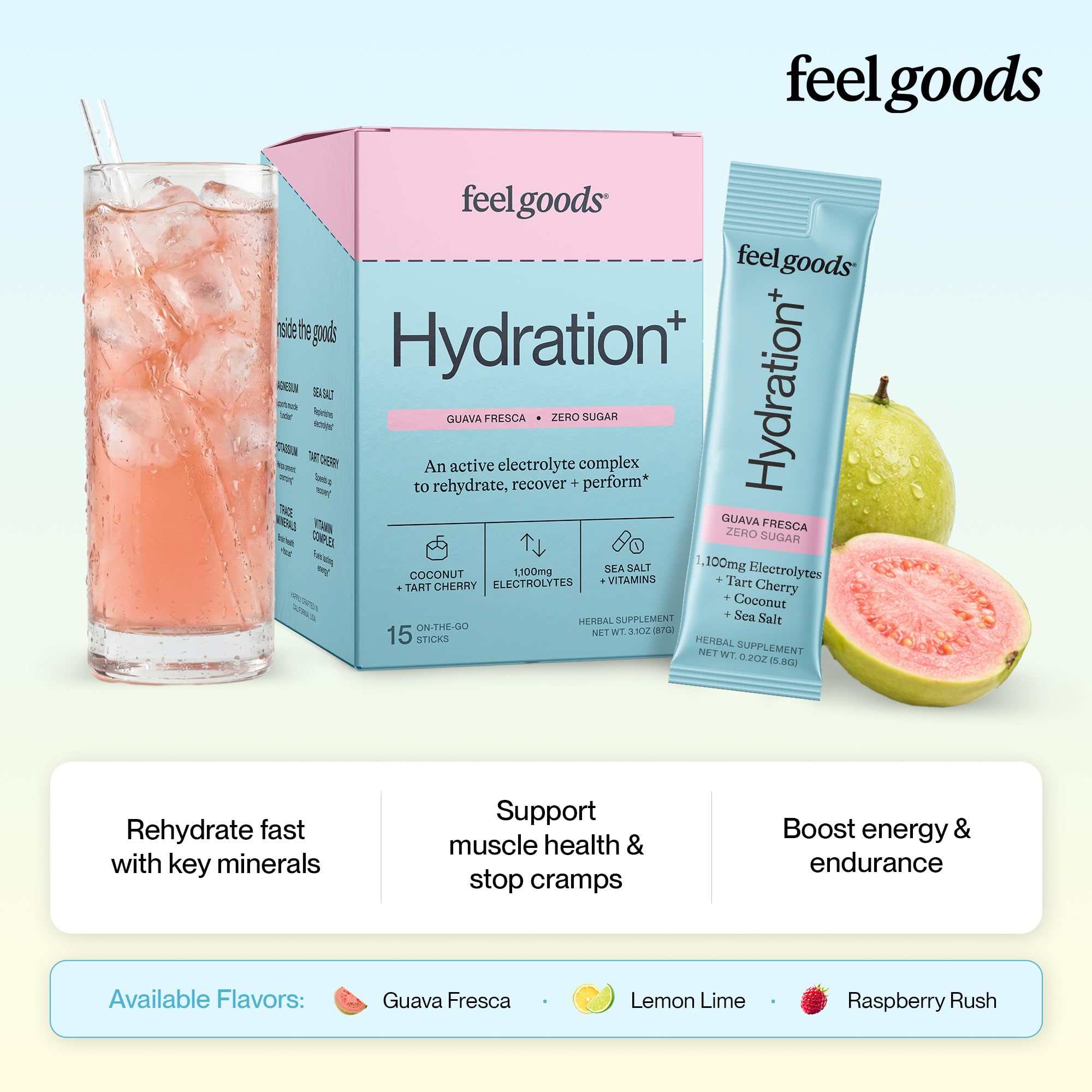 Feel Goods sobre individual Guava Fresca listo para mezclar y llevar