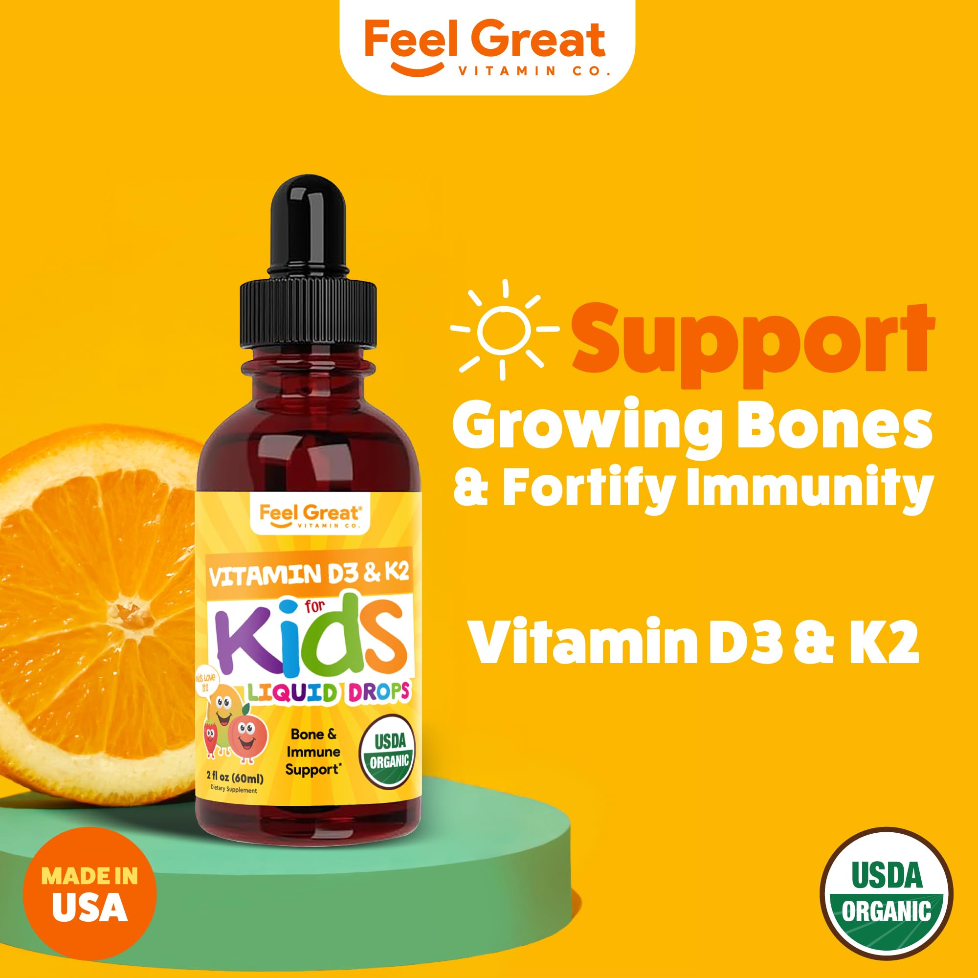 Feel Great etiqueta orgánica USDA y lista de ingredientes limpia