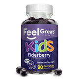 The Feel Great Vitamin Company frasco frente muestra cantidad y sello vegetariano