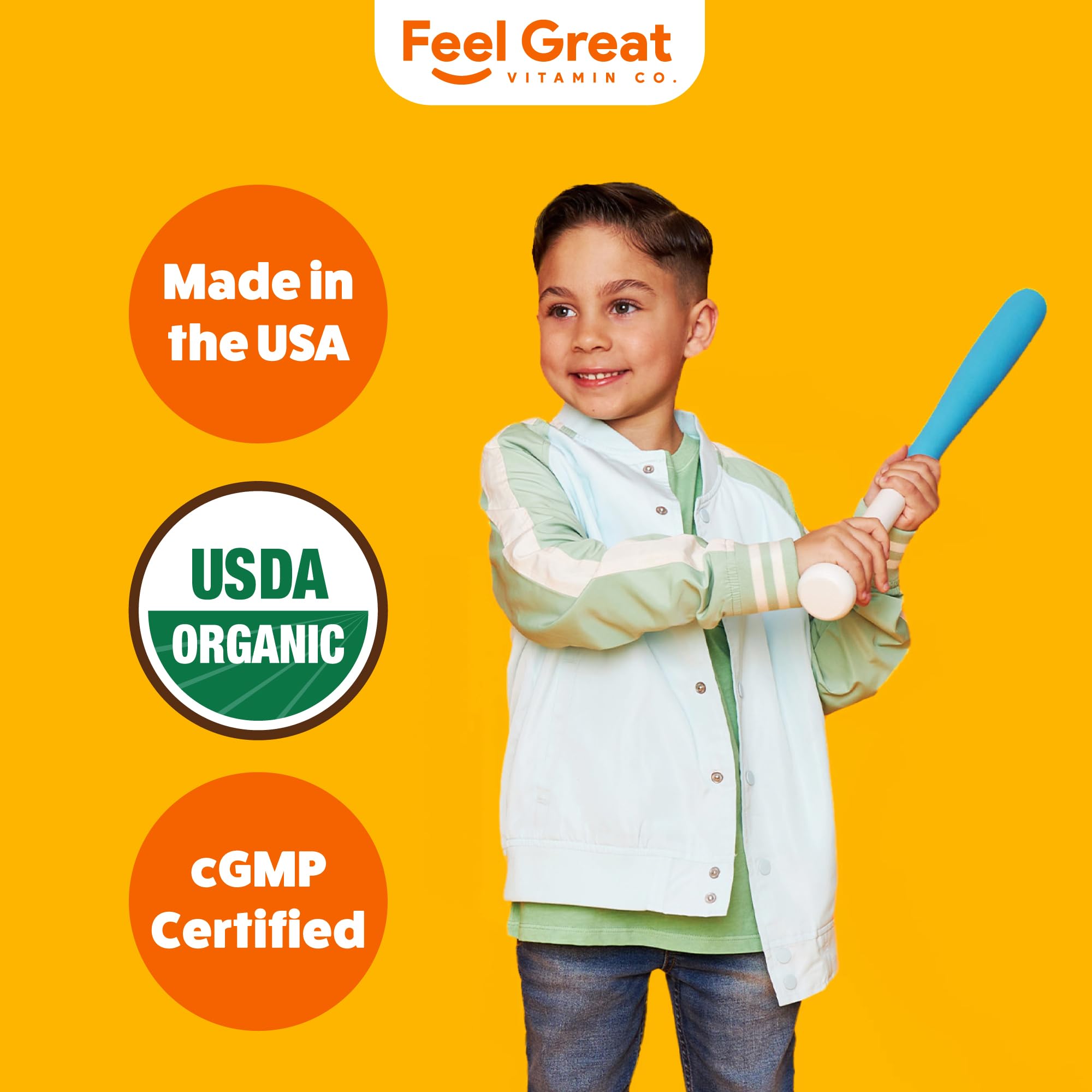 Feel Great madre aplicando gotas en rutina matutina de niño