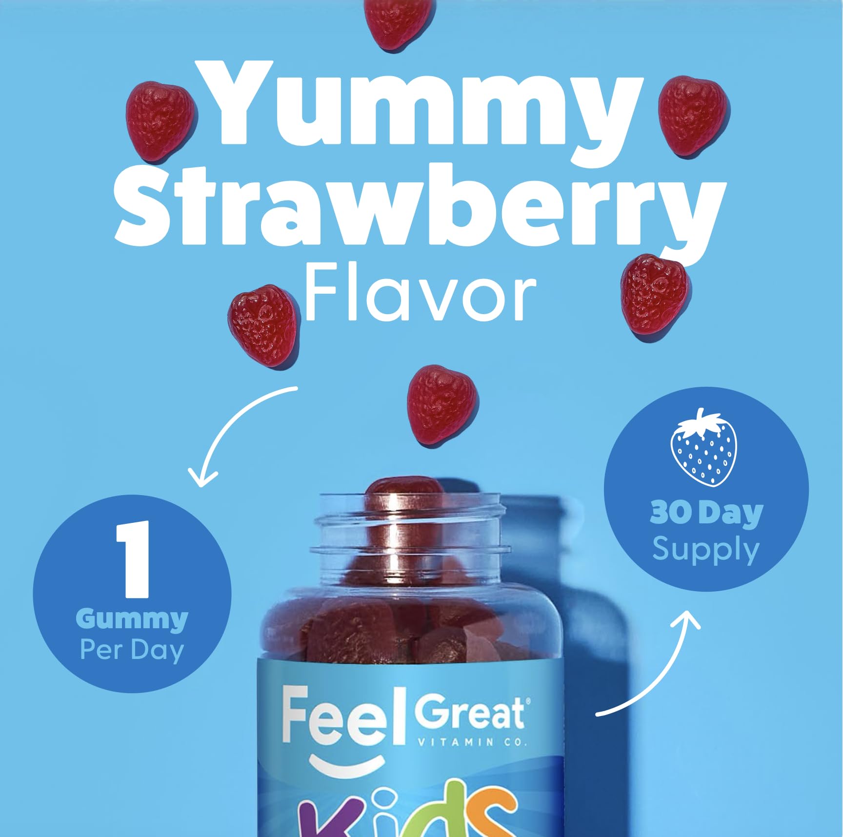 Feel Great frasco en mano para comparar tamaño y facilitar dosis diaria