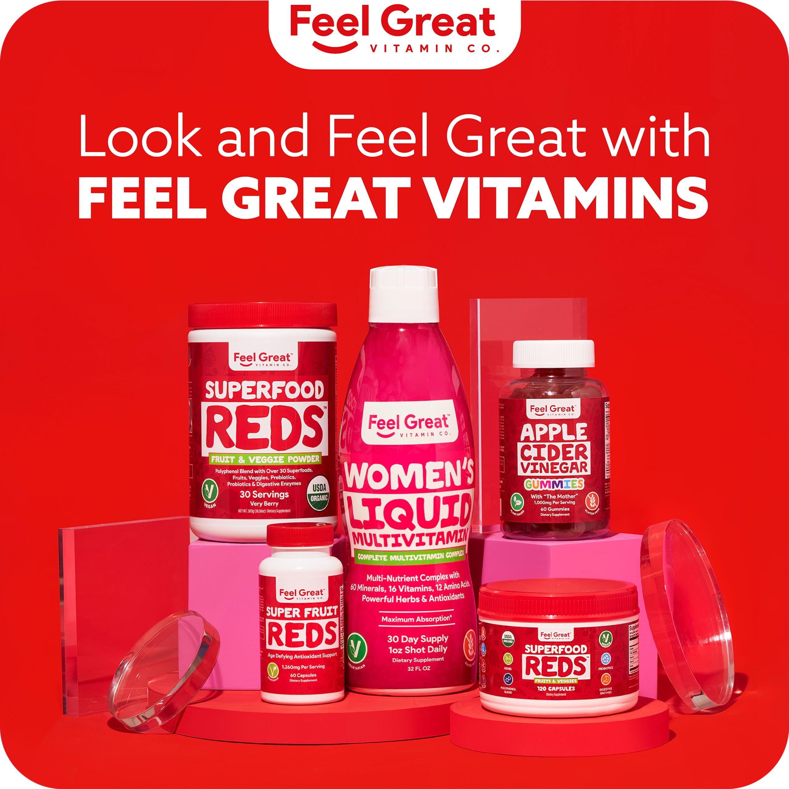 Feel Great bowl con frutas y polvo para una comida nutritiva y colorida