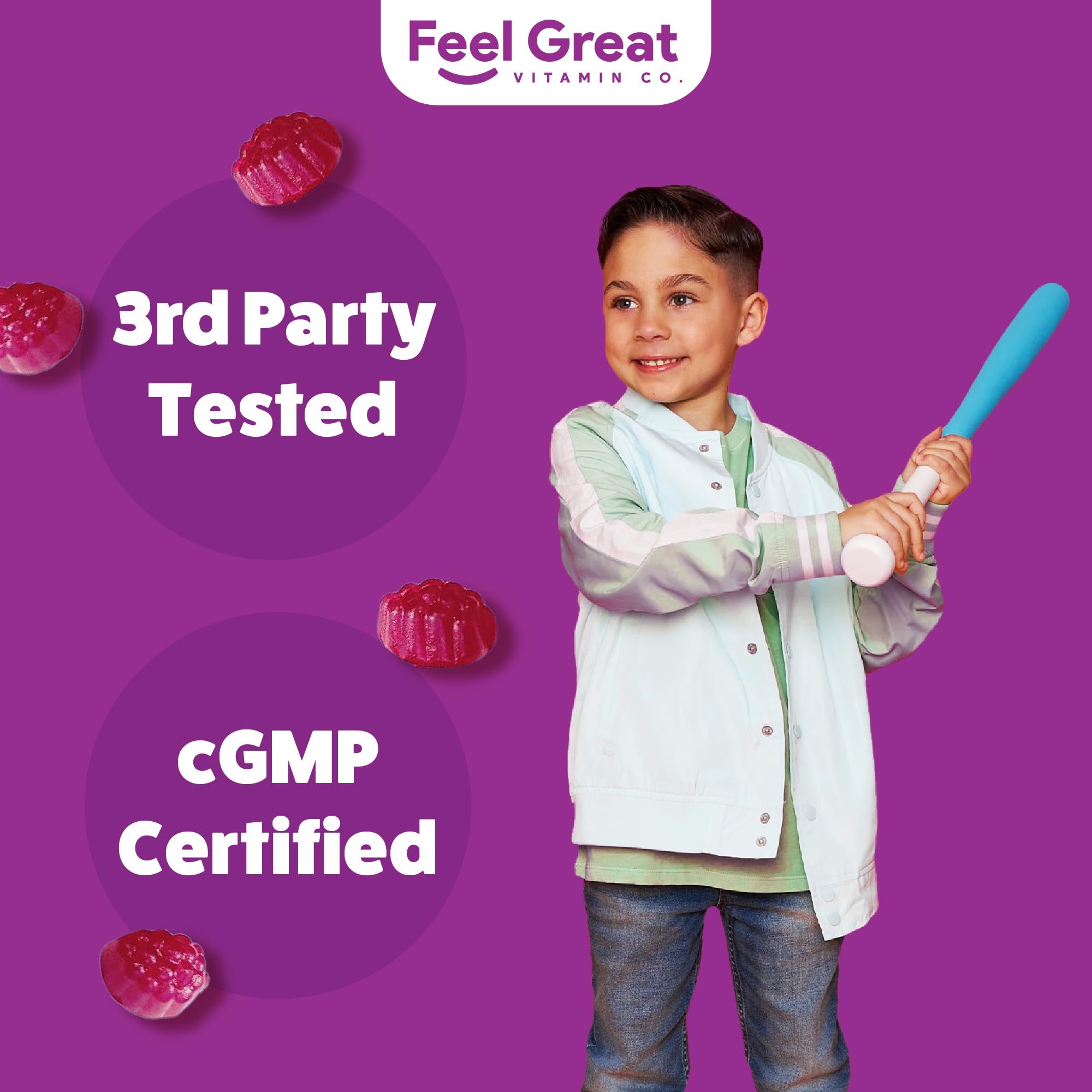 Etiqueta nutricional de The Feel Great Vitamin Company con información clara de magnesio