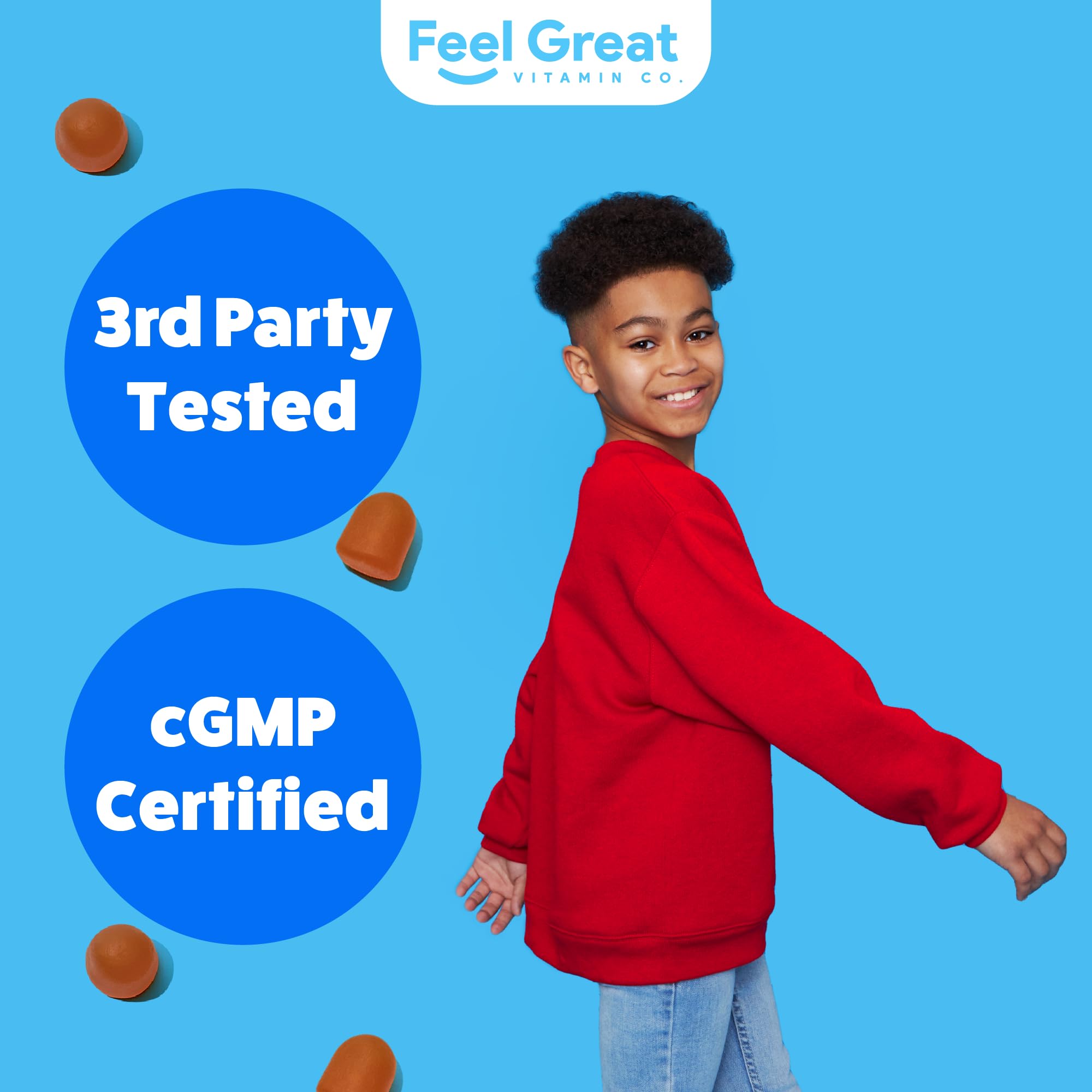 Feel Great Vitamin Company escena familiar en desayuno promoviendo rutina saludable