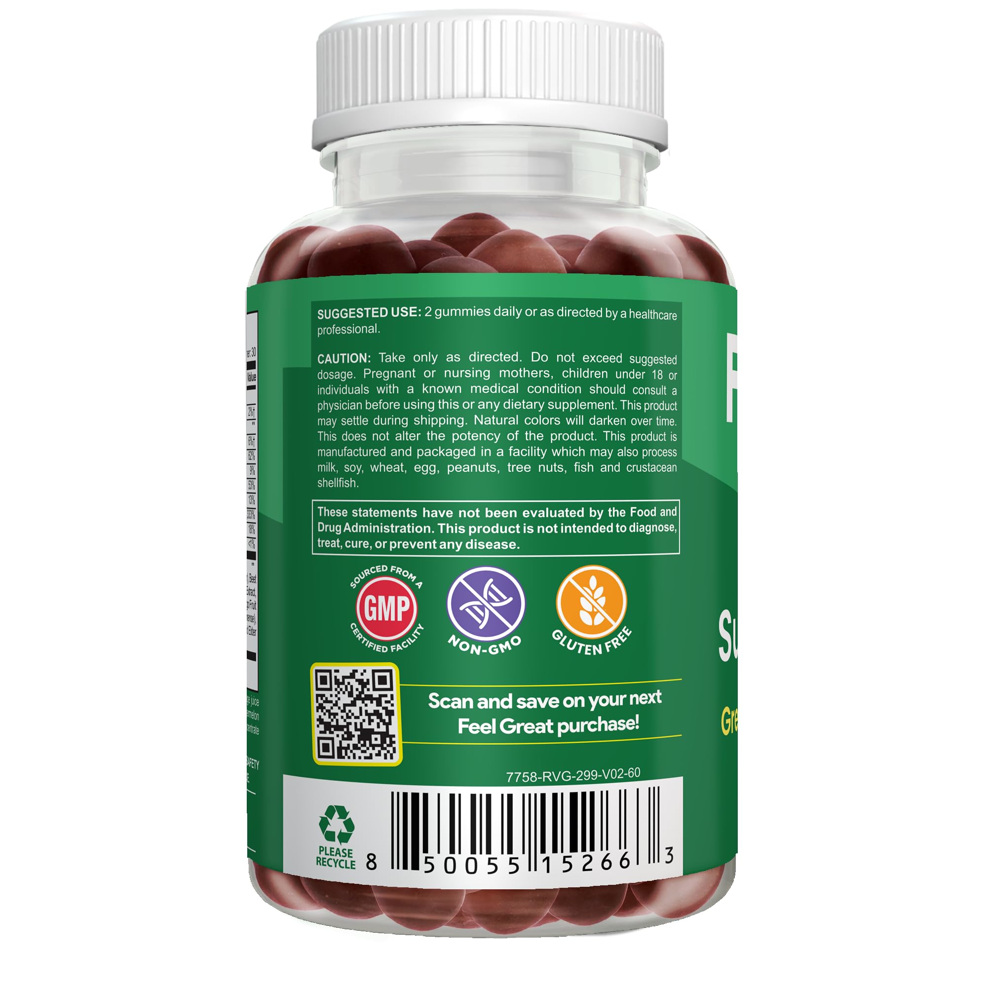 Feel Great producto con familia joven usando gominolas confiables