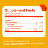 Feel Great Vitamin Co. etiqueta nutricional con 250 mg por ración visible