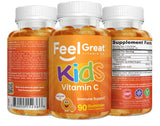 Feel Great Vitamin Co. familia en mañana ocupada tomando gominolas