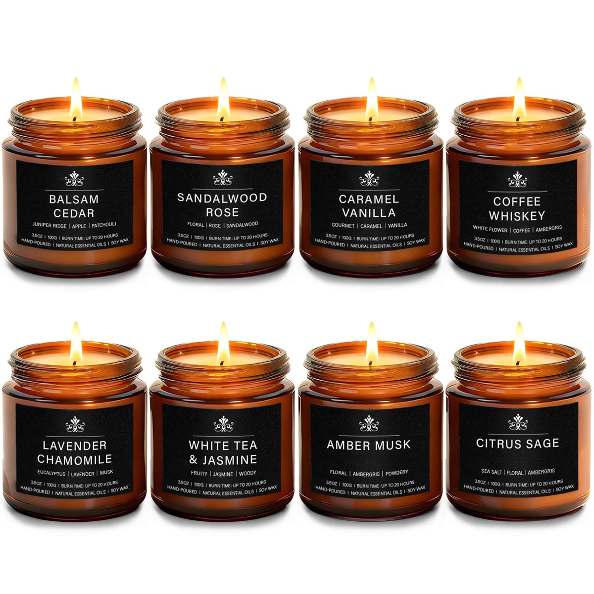 Feibao set de 8 velas presentadas en caja, ideal para regalar y ambientar