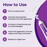 FemiClear BVPro crema en close-up demostrando consistencia no grasa