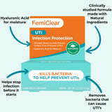 FemiClear comparativa de tamaño junto a un bolso, ideal para llevar y usar fuera