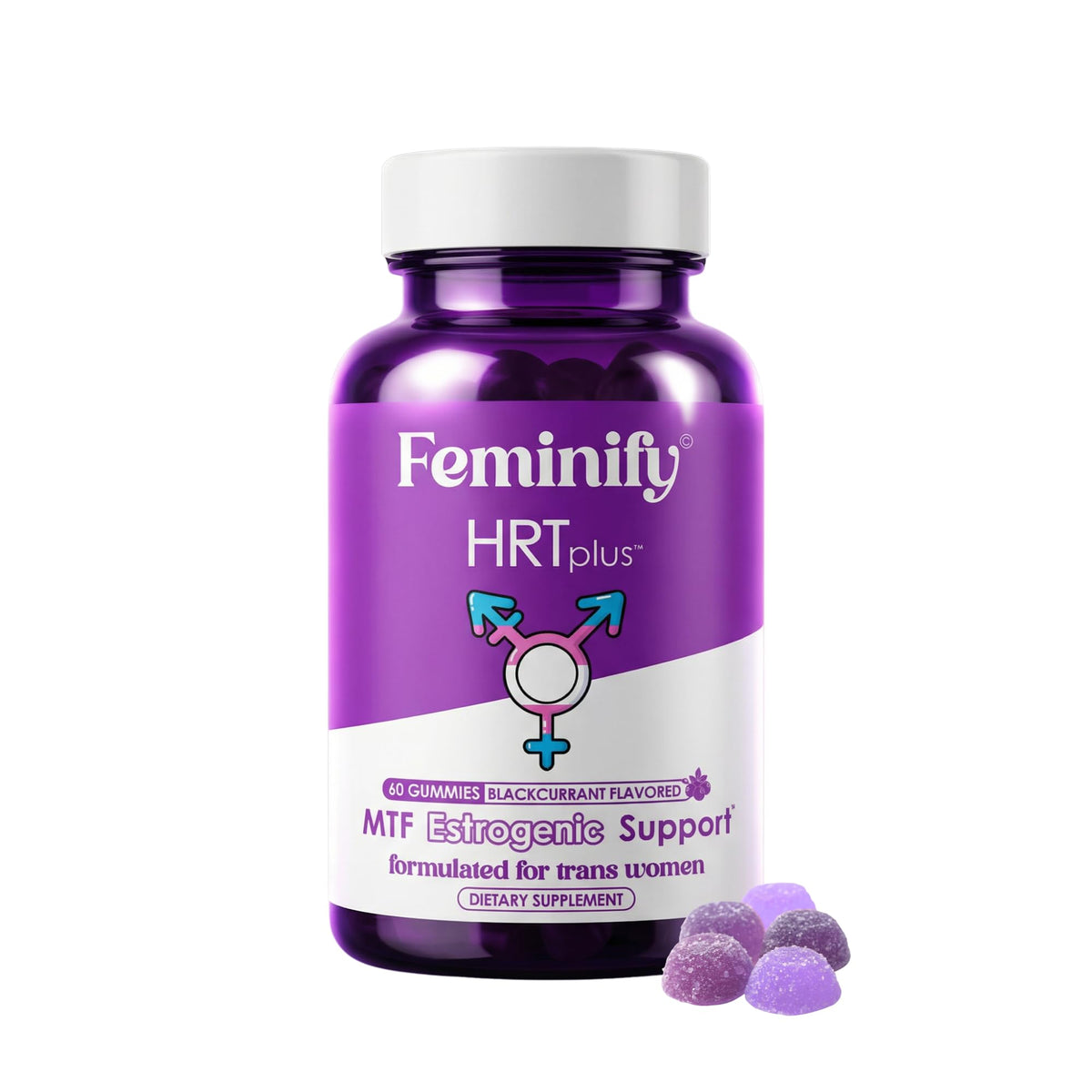 Generic Feminify frente del empaque mostrando 60 unidades y beneficio identificable