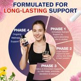 Femmetra mujer activa tomando suplemento para energía y bienestar