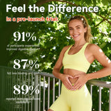 Femmetra ingredientes greens como espirulina y kale mostrando frescura