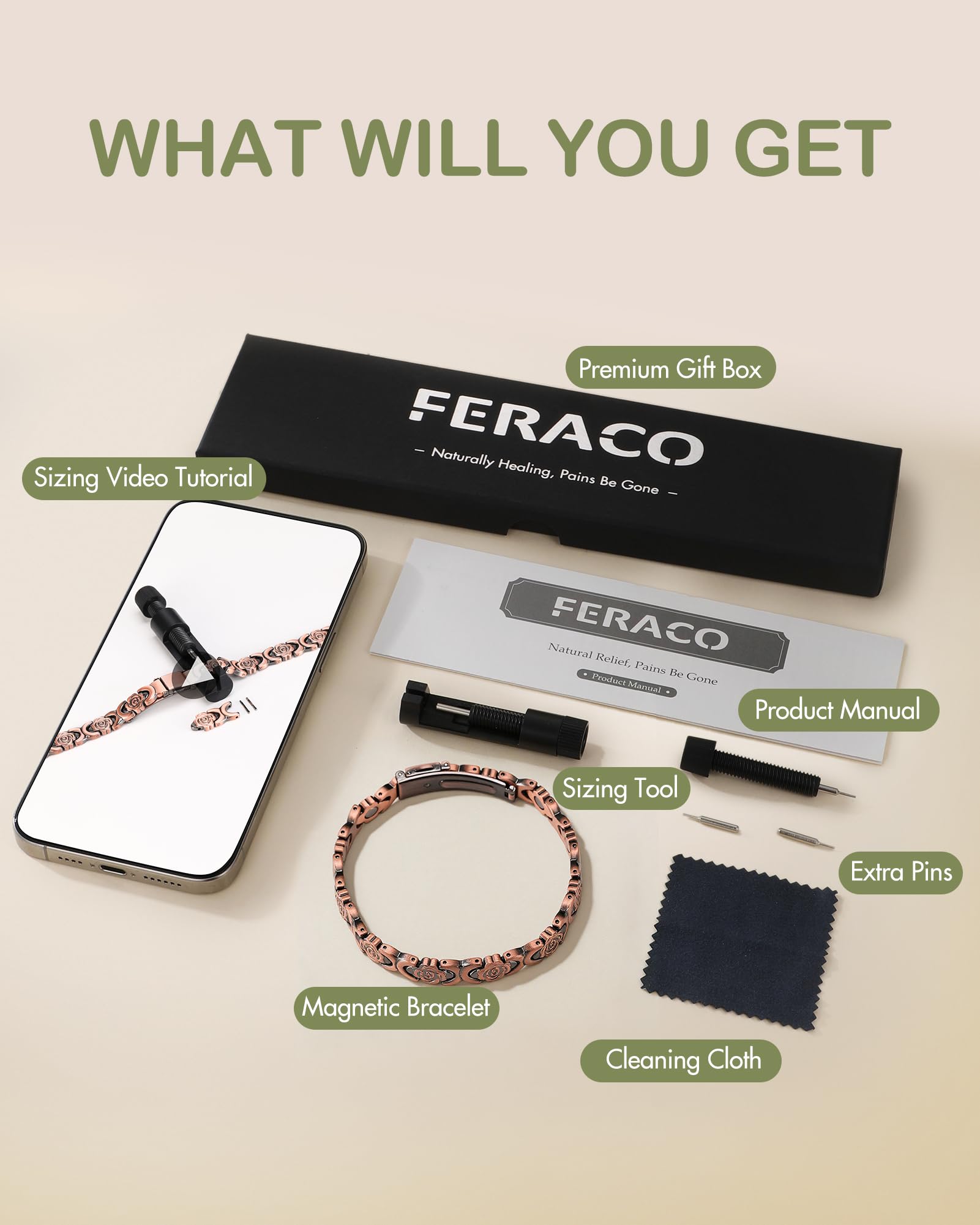 Feraco pulsera en ambiente elegante, ideal como regalo especial