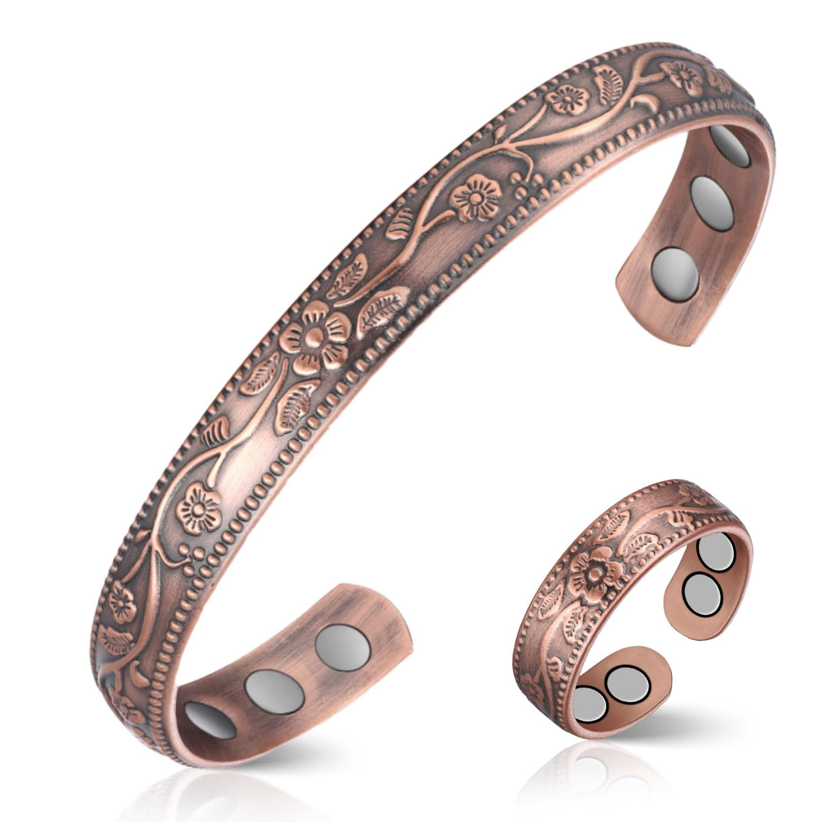 Feraco brazalete frontal vintage mostrando elegancia y ajuste cómodo