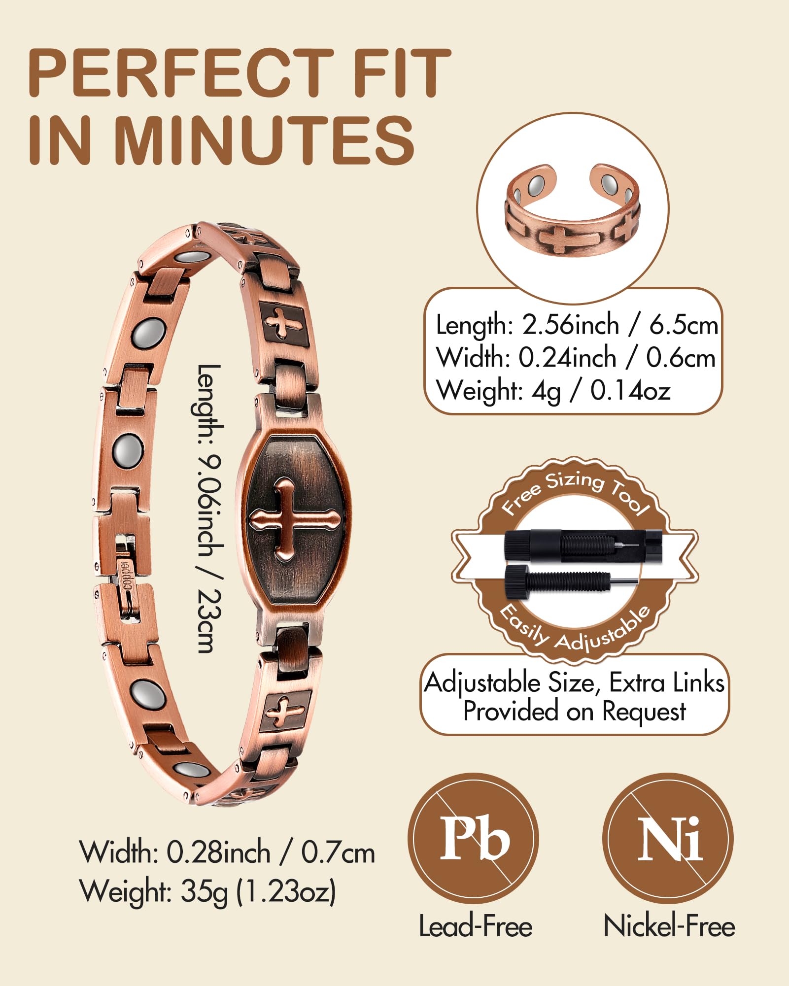 Feraco pulsera combinada con reloj para estilo apilado y elegante