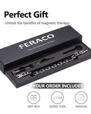 Feraco pulsera sobre mano para comparar escala y visualizar la longitud real