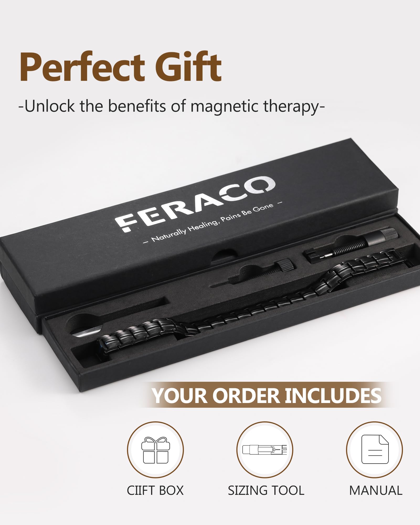 Feraco pulsera combinada con reloj demostrando estilo coordinado