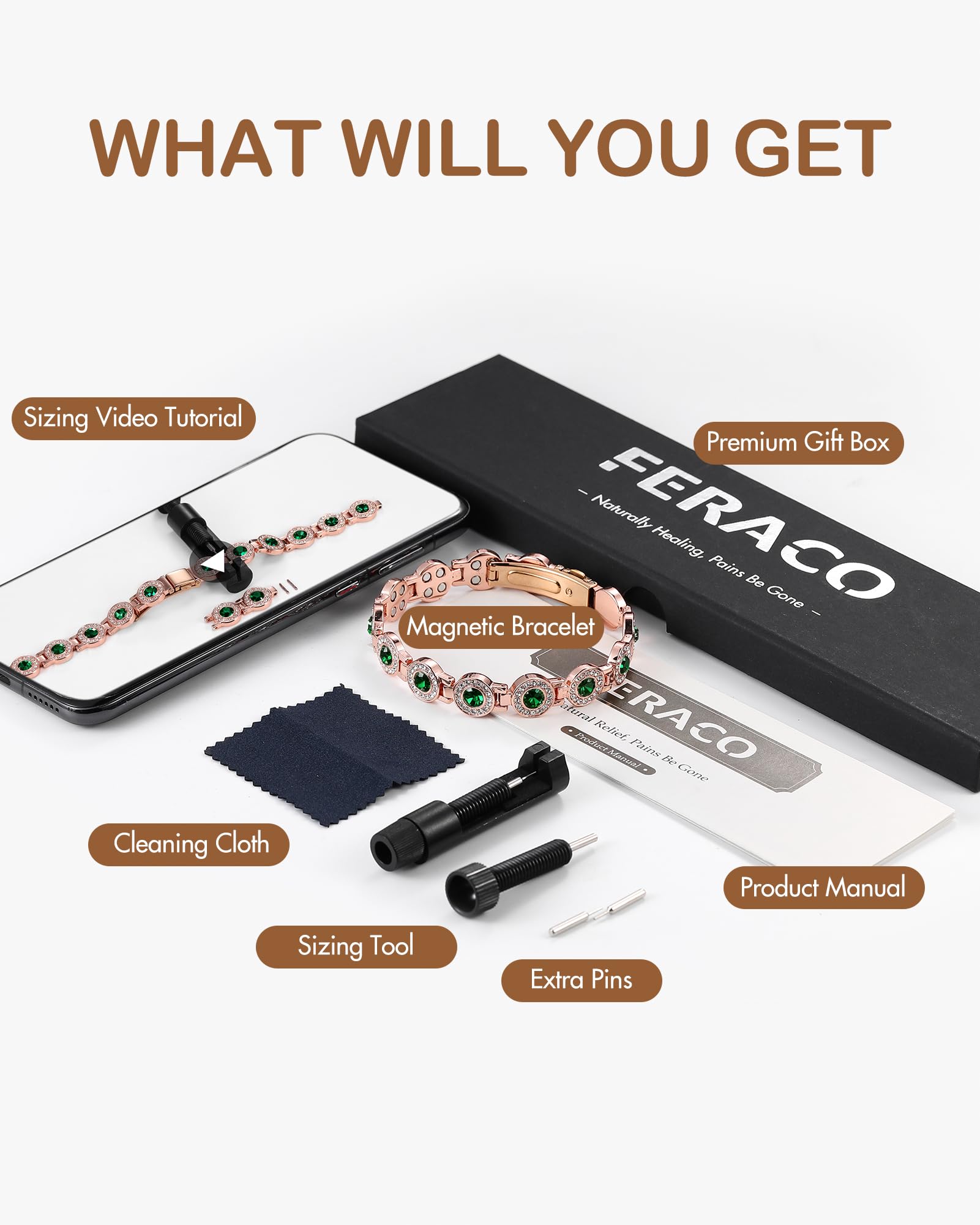 Feraco pulsera en look de estilo vida sofisticado y versátil