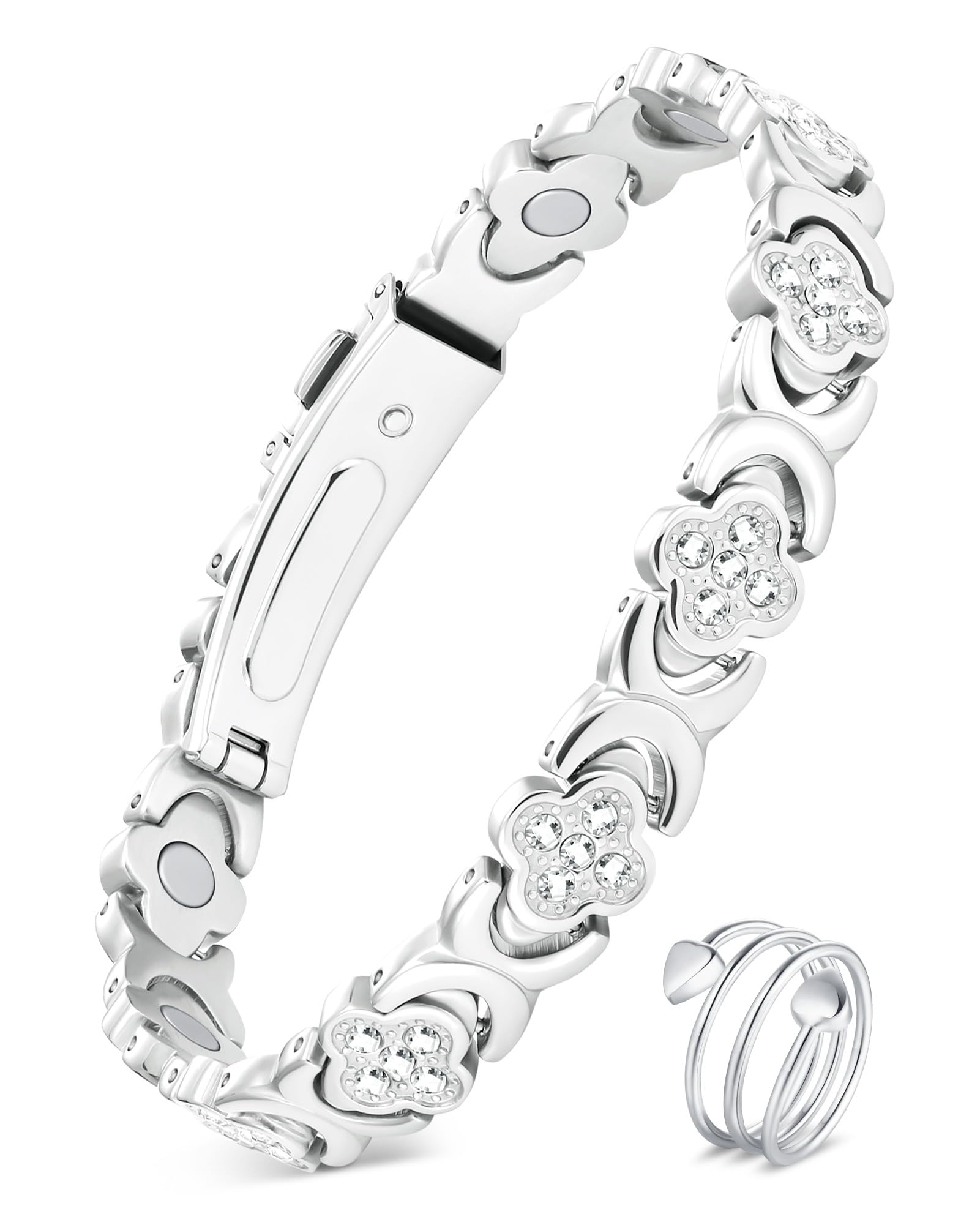 Feraco pulsera y anillo frontal mostrando diseño elegante y combinación práctica