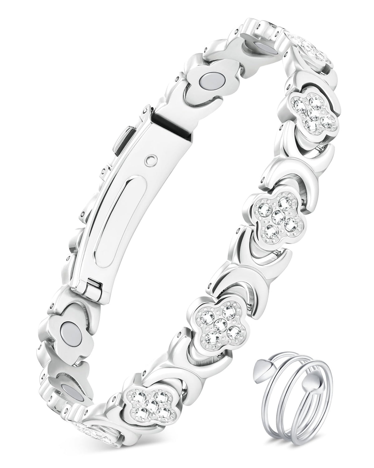 Feraco pulsera y anillo frontal mostrando diseño elegante y combinación práctica