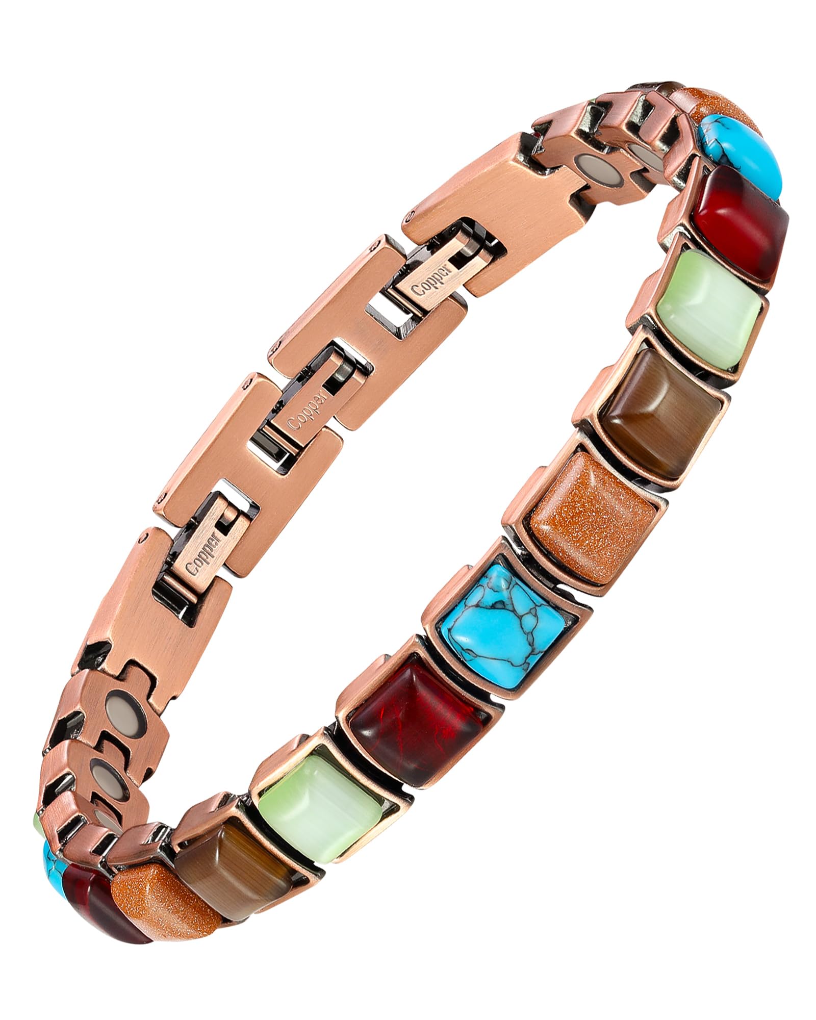 Feraco pulsera vista frontal con símbolo infinito y acabado elegante