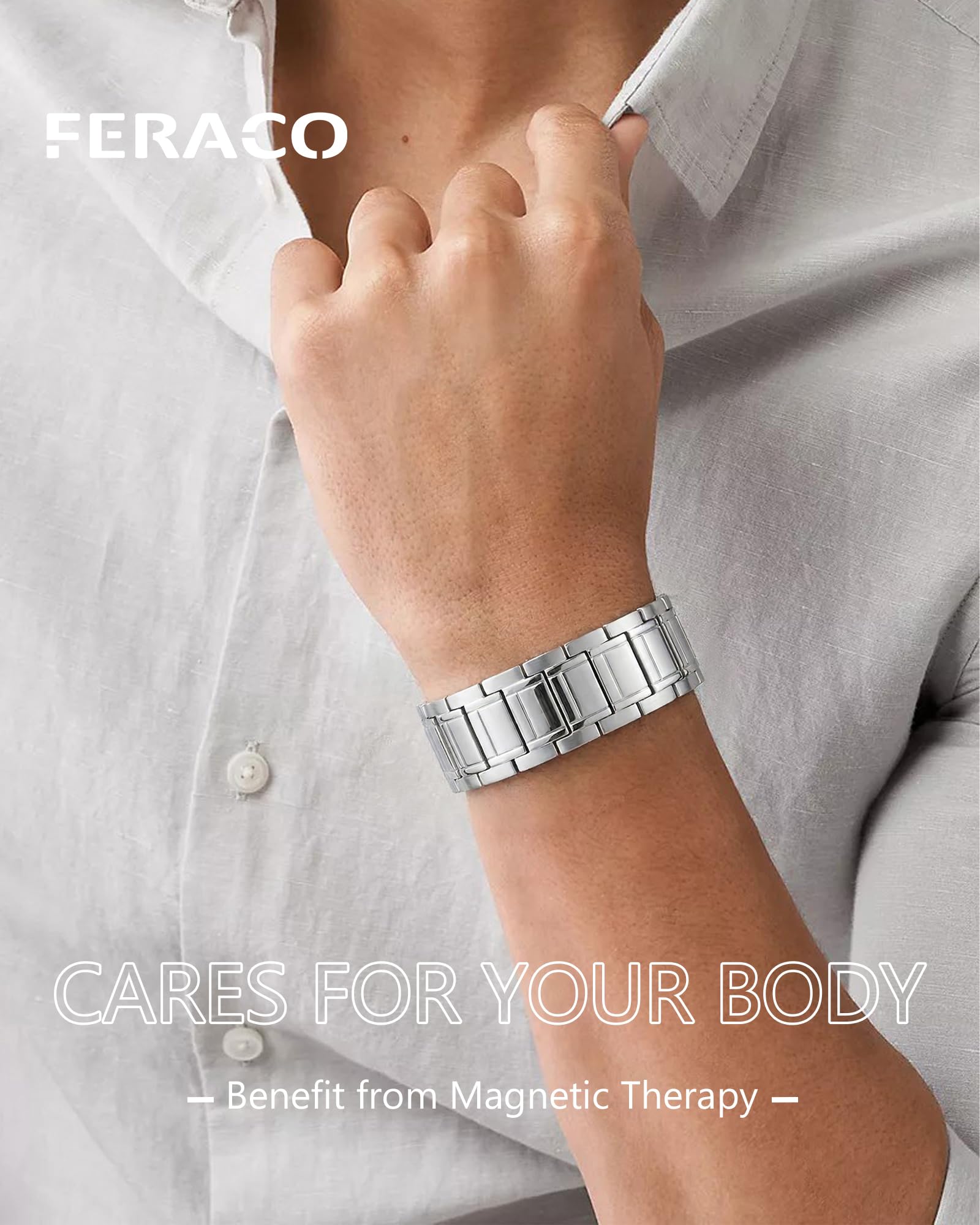Feraco pulsera detalle del cierre resistente y cómodo para ajustar