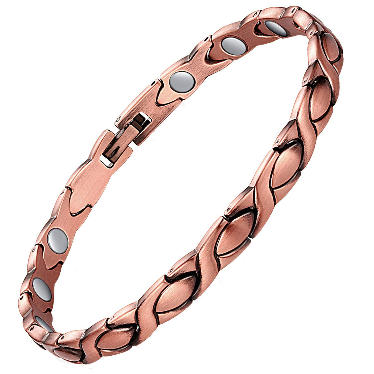 Feraco pulsera cobre frontal mostrando diseño elegante
