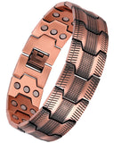 Feraco pulsera frontal de cobre, diseño robusto y aspecto masculino