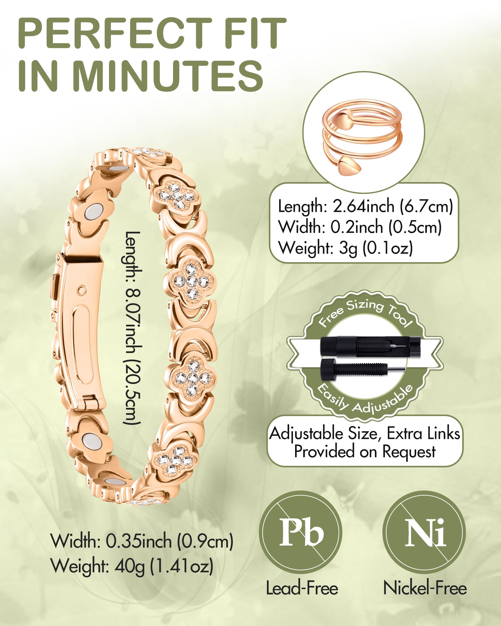 Feraco pulsera en uso escena lifestyle, combinable con atuendo diario