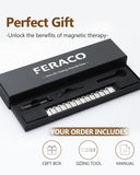 Feraco pulsera junto a regla para comparar tamaño y ajuste exacto